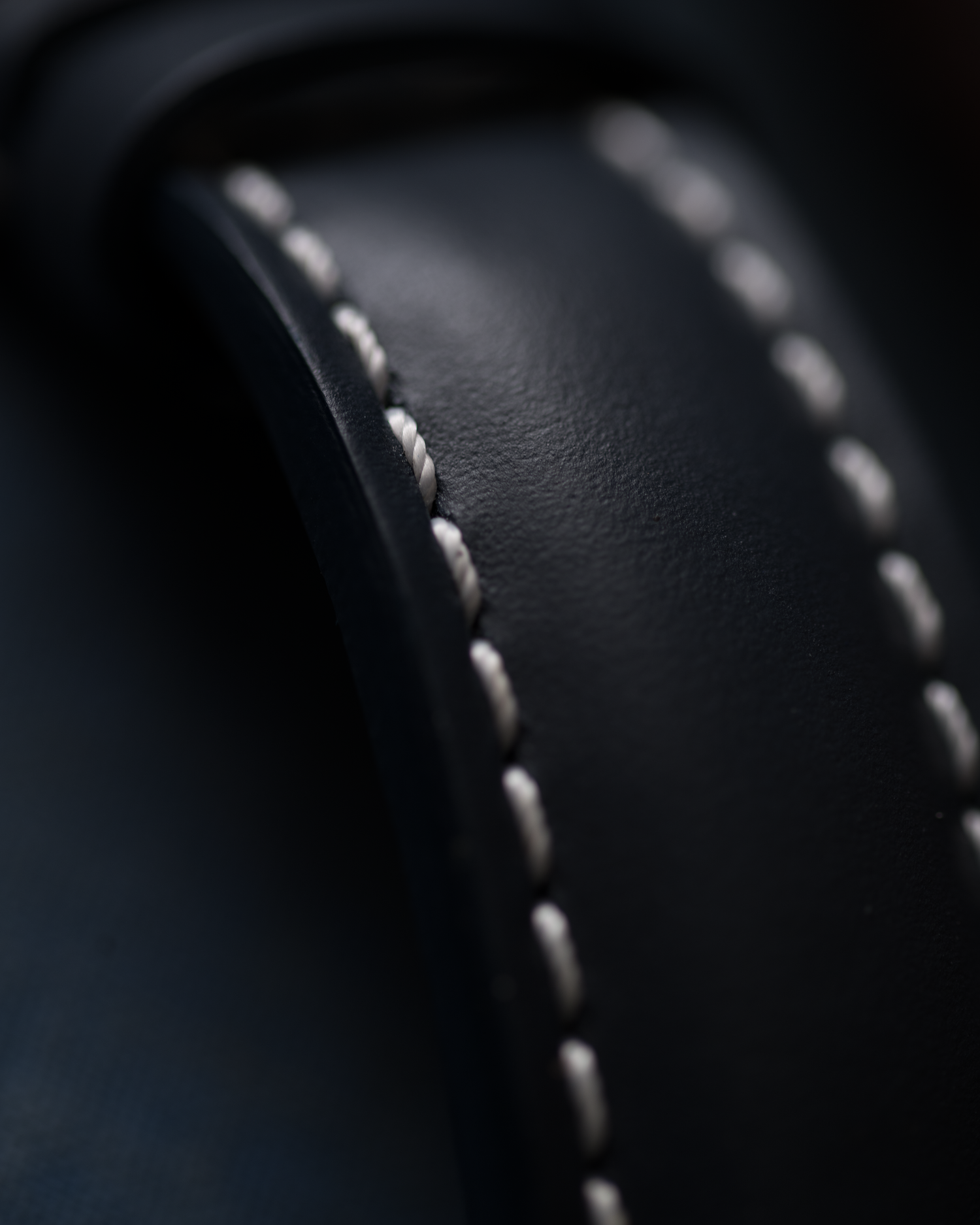 stitched breitling strap in blue