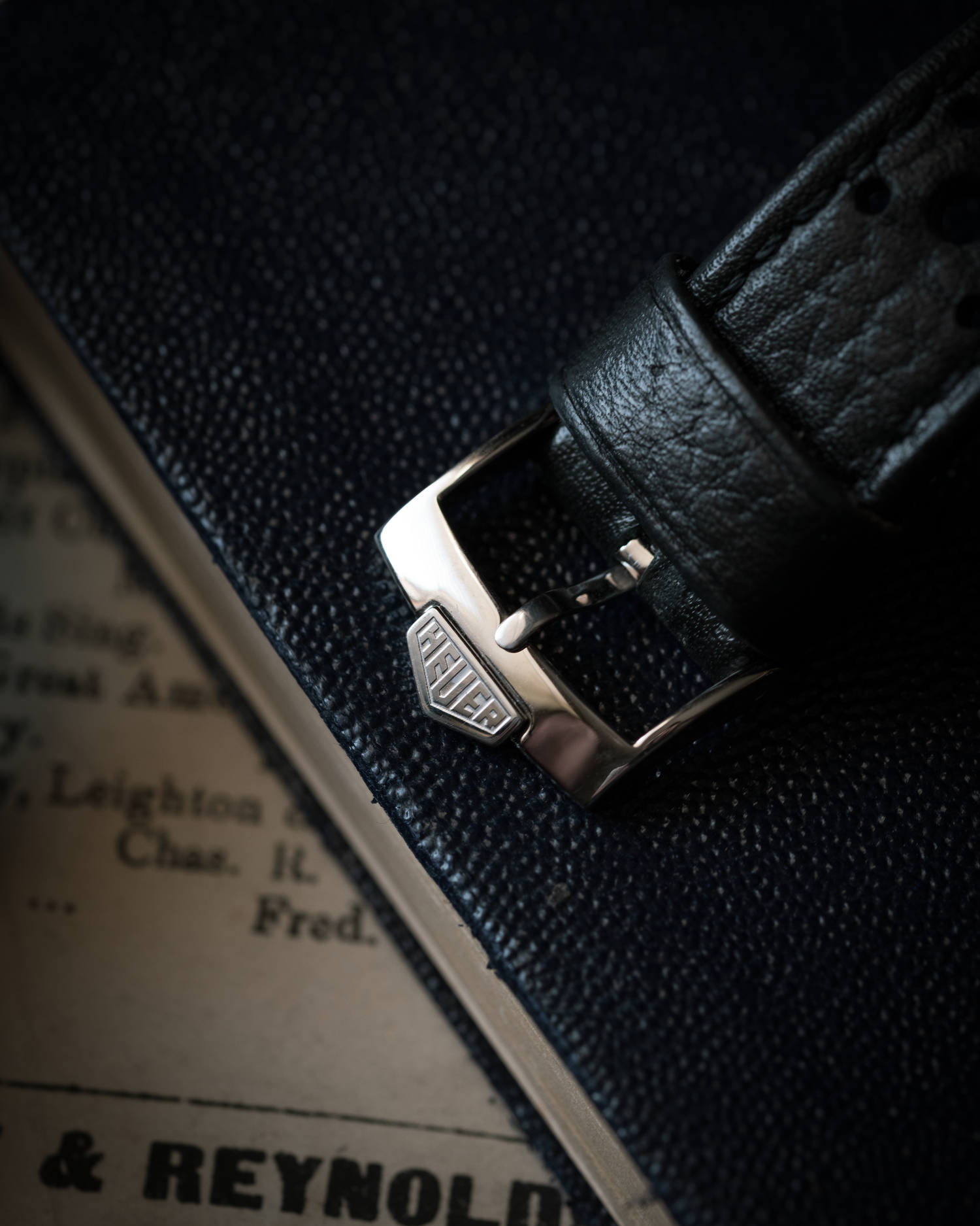 a stainless steel heuer buckle