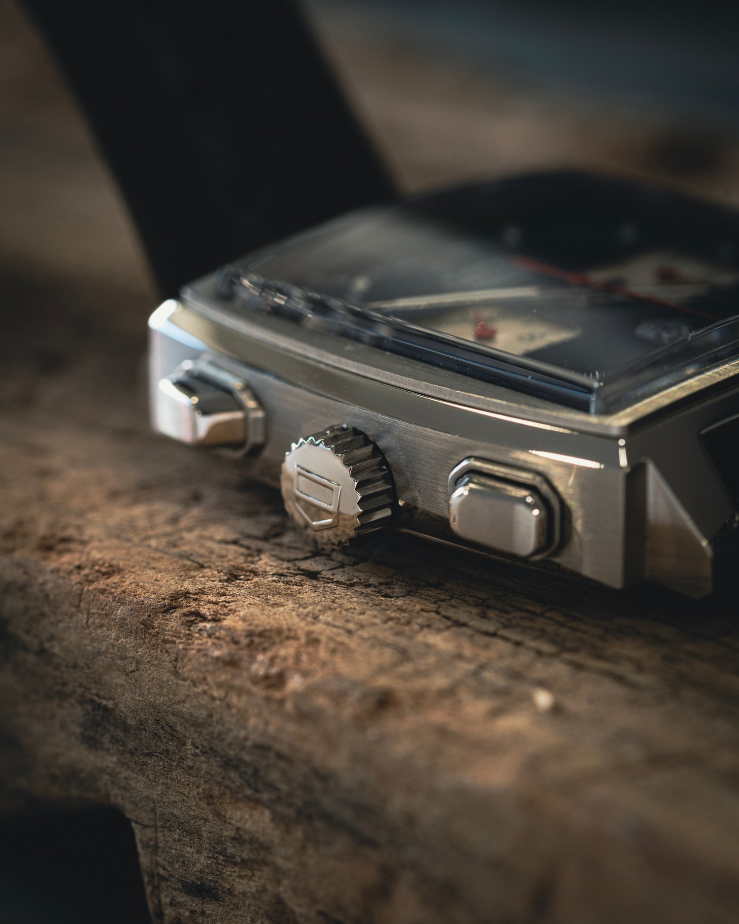 a stainless steel tag heuer monaco case