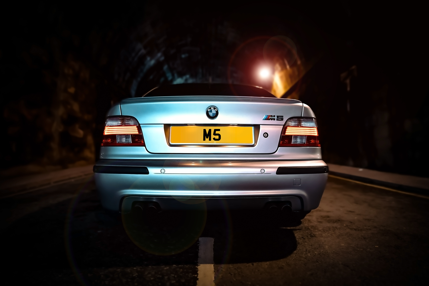 BMW M5 photographed in an tunnel in Newcastle Upon Tyne